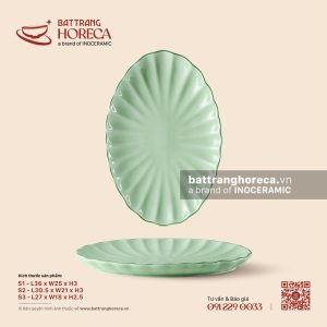 Đĩa bầu dục (oval) múi - Lục Băng