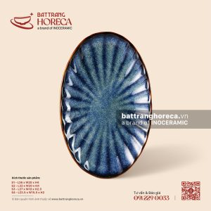 Đĩa bầu dục (oval) múi - Lam Vân