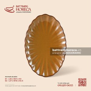 Đĩa bầu dục (oval) múi - Cam Mộc