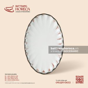 Đĩa bầu dục (oval) múi - Bạch Diêm