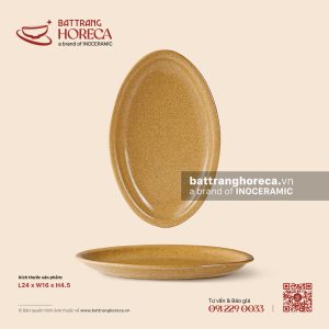 Đĩa bầu dục (oval) vành nhỏ – Hoàng Sa – Men tấm