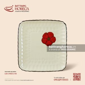 Đĩa bích quy 22cm - Yên Hồng