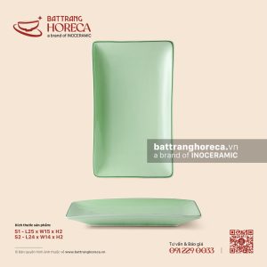 Đĩa chữ nhật - Lục Băng