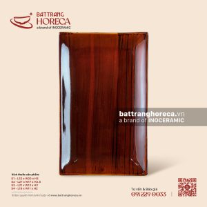 Đĩa chữ nhật ảo - Nâu Trầm