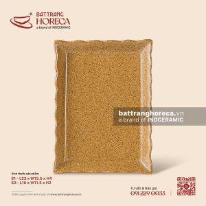 Đĩa chữ nhật miệng lượn - Hoàng Sa