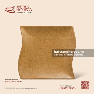Đĩa dải lụa 20.5 x 20.5cm - Hoàng Sa
