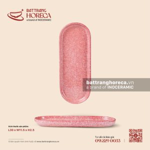 Đĩa dài sâu lòng 30 x 11.5cm - Hồng Thạch