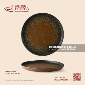 Đĩa dẹp (đĩa pizza) 25.5cm - Nham Viên