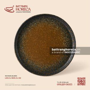 Đĩa dẹp (đĩa pizza) 25.5cm - Nham Viên