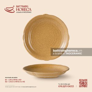 Đĩa hoa 14.5cm – Hoàng Sa – Men tấm