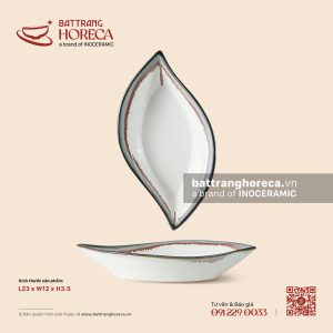 Đĩa hoa khế 23 x 12cm - Bạch Diêm