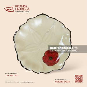 Đĩa hoa nổi 20 x 20cm - Yên Hồng