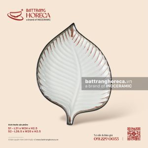Đĩa lá bồ đề - Bạch Diêm