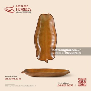 Đĩa lá chuối 29.5 x 13.5cm - Cam Mộc