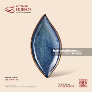 Đĩa lá nhọn 25 x 12cm - Lam Vân