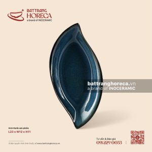 Đĩa lá trám 23 x 12cm - Lam Dạ