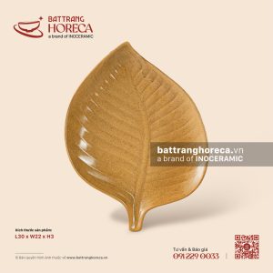 Đĩa lá trầu 30 x 22cm - Hoàng Sa