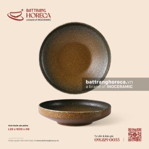 Đĩa lòng sâu vếch miệng 20cm - Nham Viên