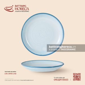 Đĩa lót chén 15cm – Biển Xanh – Men hoả biến