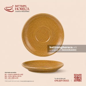 Đĩa lót tròn - Hoàng Sa - Men tấm