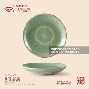 Đĩa lót tròn - Bích Diệp - Men hoả biến