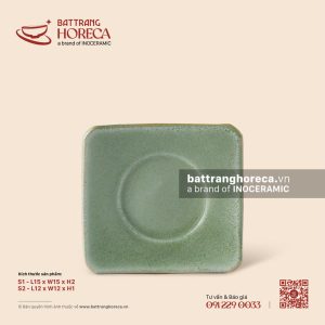 Đĩa lót vuông cắt góc - Bích Diệp