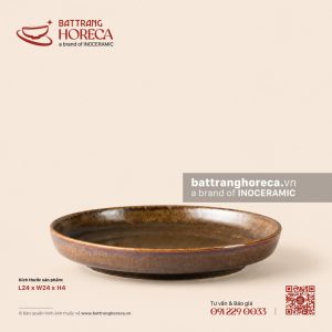 Đĩa phẳng đế cao 24cm - Thổ Viêm