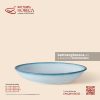 Đĩa salad - Biển Xanh - Bát Tràng Horeca Đĩa salad - Biển Xanh