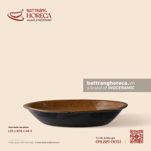 Đĩa salad bầu dục (oval) sâu lòng 25 x 16cm
