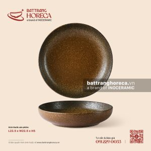 Đĩa salad sâu 22.5cm - Nham Viên