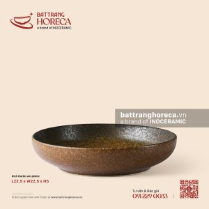 Đĩa salad sâu 22.5cm - Nham Viên