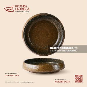 Đĩa sâu lòng mo 22cm - Nham Viên