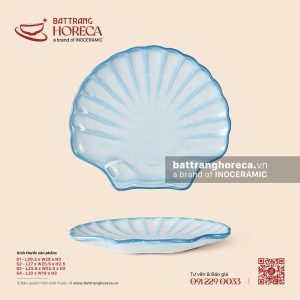 Đĩa sò – Biển Xanh – Men hoả biến
