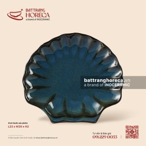 Đĩa sò 23 x 20cm - Lam Dạ