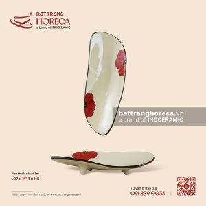 Đĩa sushi 27 x 11cm - Yên Hồng - Men ngà