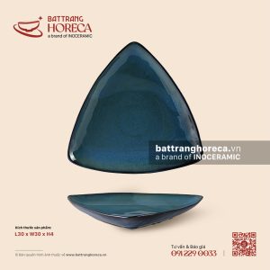 Đĩa tam giác 30cm - Lam Dạ