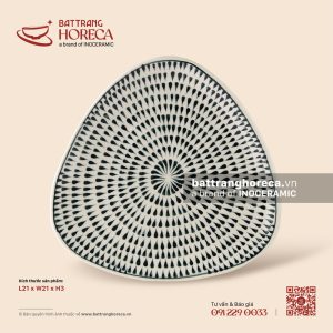 Đĩa tam giác ảo 21cm - Loang