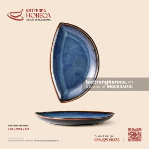 Đĩa trăng khuyết (bán nguyệt) 26 x 16cm - Lam Vân