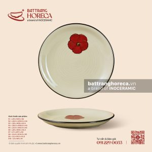 Đĩa tròn - Yên Hồng - Men ngà