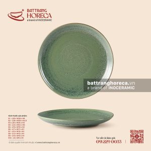 Đĩa tròn - Bích Diệp - Men hoả biến