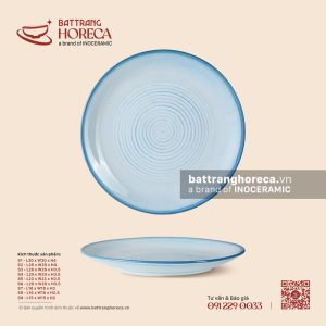 Đĩa tròn – Biển Xanh – Men hoả biến