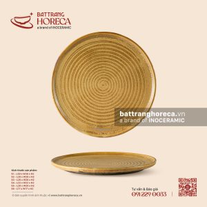 Đĩa tròn phẳng (khay pizza) - Kim Sa