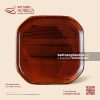 Đĩa vuông phẳng cắt góc 17cm - Nâu Trầm - Bát Tràng Horeca Đĩa vuông phẳng cắt góc 17cm - Nâu Trầm