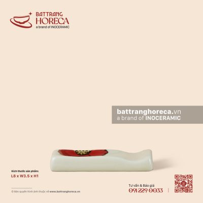 Gác đũa 2in1 8 x 3.5cm – Yên Hồng – Men ngà
