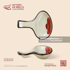 Gác đũa đùi gà 9 x 7.5cm - Yên Hồng - Men ngà