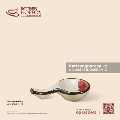 Gác đũa đùi gà 9 x 7.5cm – Yên Hồng – Men ngà