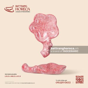 Gác đũa hoa 10.5 x 6.5cm - Hồng Thạch
