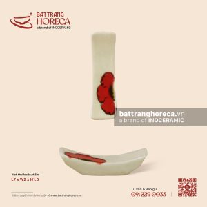 Gác đũa nhỏ 7 x 2cm - Yên Hồng - Men ngà