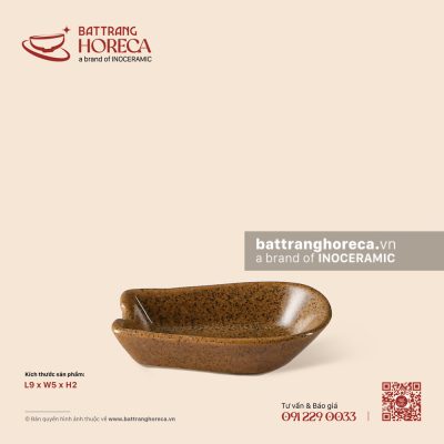 Gác thìa đơn 9 x 5cm – Ô Thổ – Men tấm