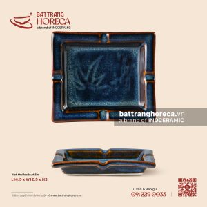 Gạt tàn chữ nhật (xì gà) 14.5 x 12.5cm - Lam Vân